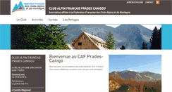 Desktop Screenshot of prades.ffcam.fr