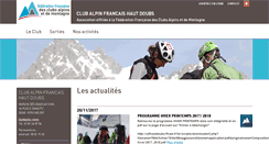 Desktop Screenshot of cafhautdoubs.ffcam.fr
