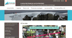 Desktop Screenshot of caf-aix-en-provence.ffcam.fr