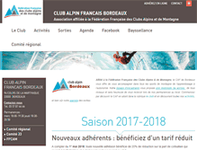 Tablet Screenshot of clubalpinbordeaux.ffcam.fr