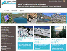 Tablet Screenshot of maurienne.ffcam.fr