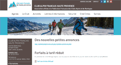 Desktop Screenshot of cafdehauteprovence.ffcam.fr