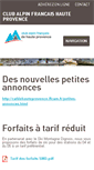 Mobile Screenshot of cafdehauteprovence.ffcam.fr
