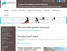 Tablet Screenshot of cafdehauteprovence.ffcam.fr
