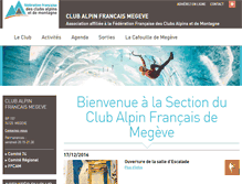 Tablet Screenshot of megeve.ffcam.fr