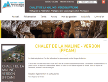 Tablet Screenshot of chaletlamaline.ffcam.fr